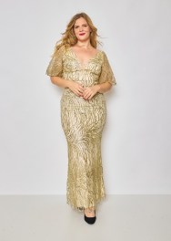 Schede pailletten avondjurk