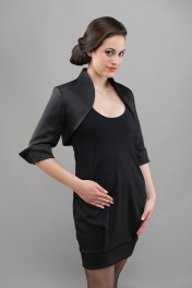 Taftsatijn bolero zwart