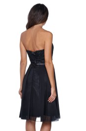 Open rug Cocktailjurk-zwart