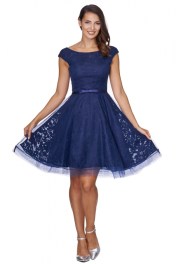 Cocktailjurk Koningsblauw