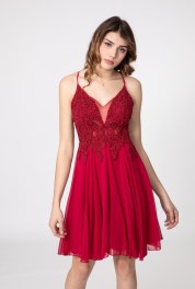 Cocktailjurk met schouderbanden