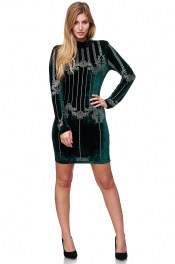 Cocktailjurk met lange mouw