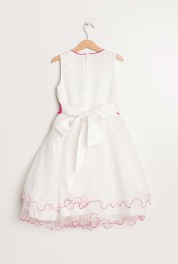 Meisjesjurk met ronde hals